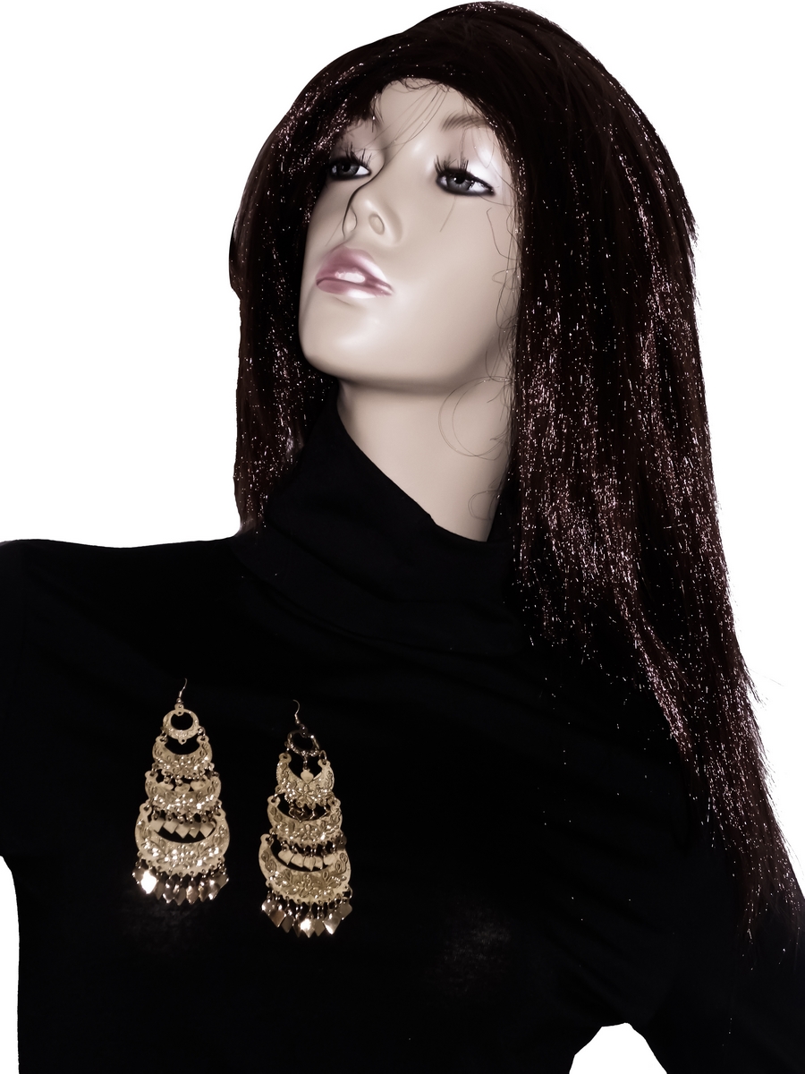 Boucles d'oreilles orientale dor&eacute;e