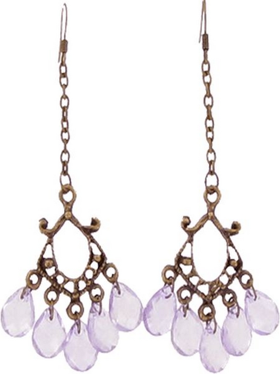 Boucles d'oreilles violette