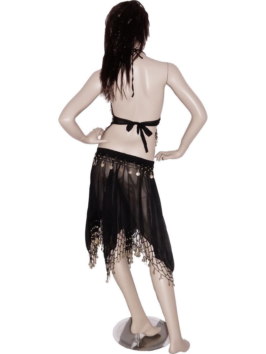 costume de danse orientale noir top d&eacute;corer