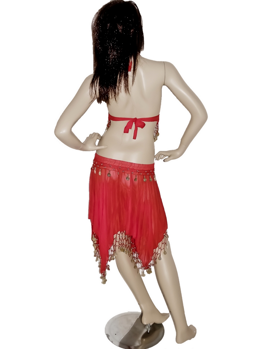 costume de danse orientale jupe rouge